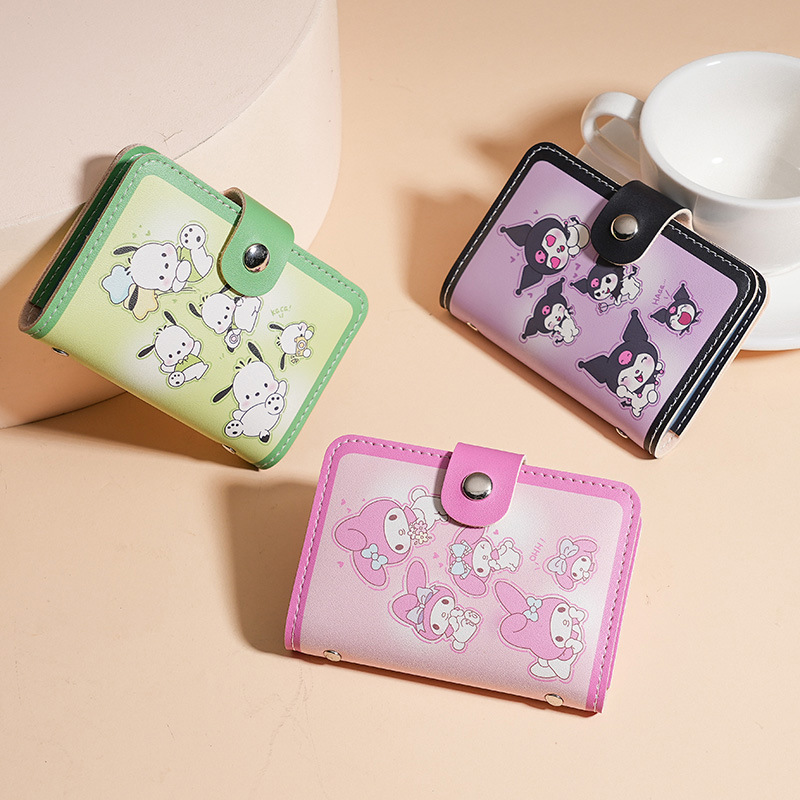 A popular cartoon and cute card case for women in foreign trade, with a large capacity, multiple card positions, anti-demagnetization, and ID card holder for men Specification drawing
