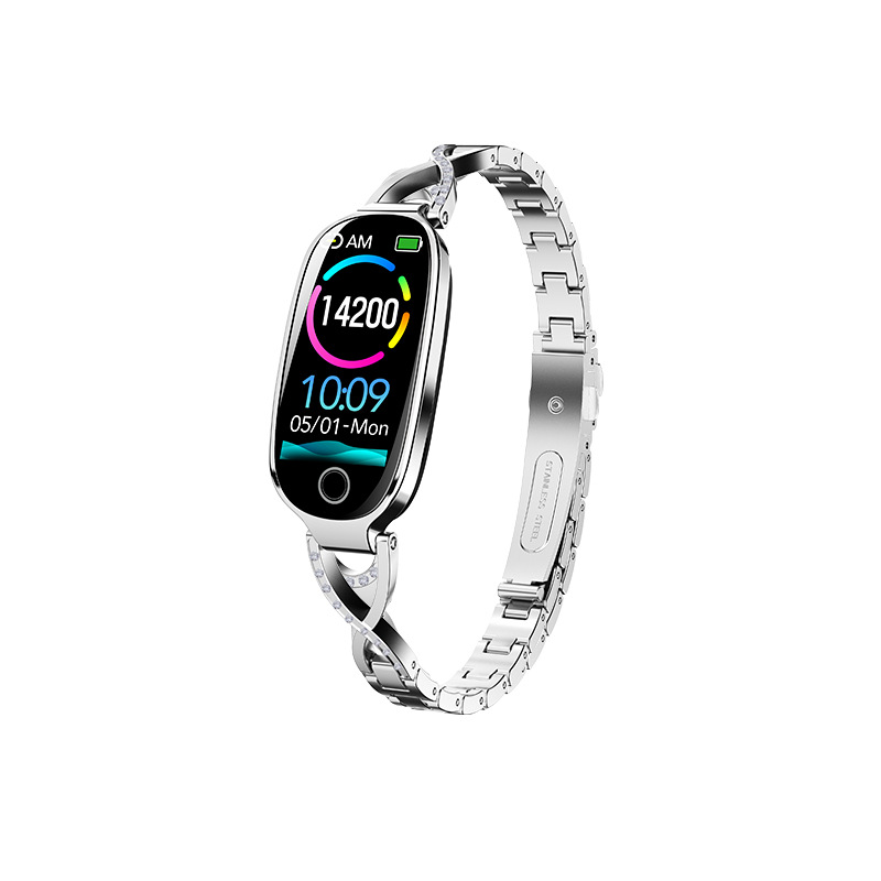 The new product F81 women's smartwatch is a non-invasive blood glucose, blood oxygen, blood pressure, body temperature and heart rate monitoring fitness step-counting wristband Item Picture