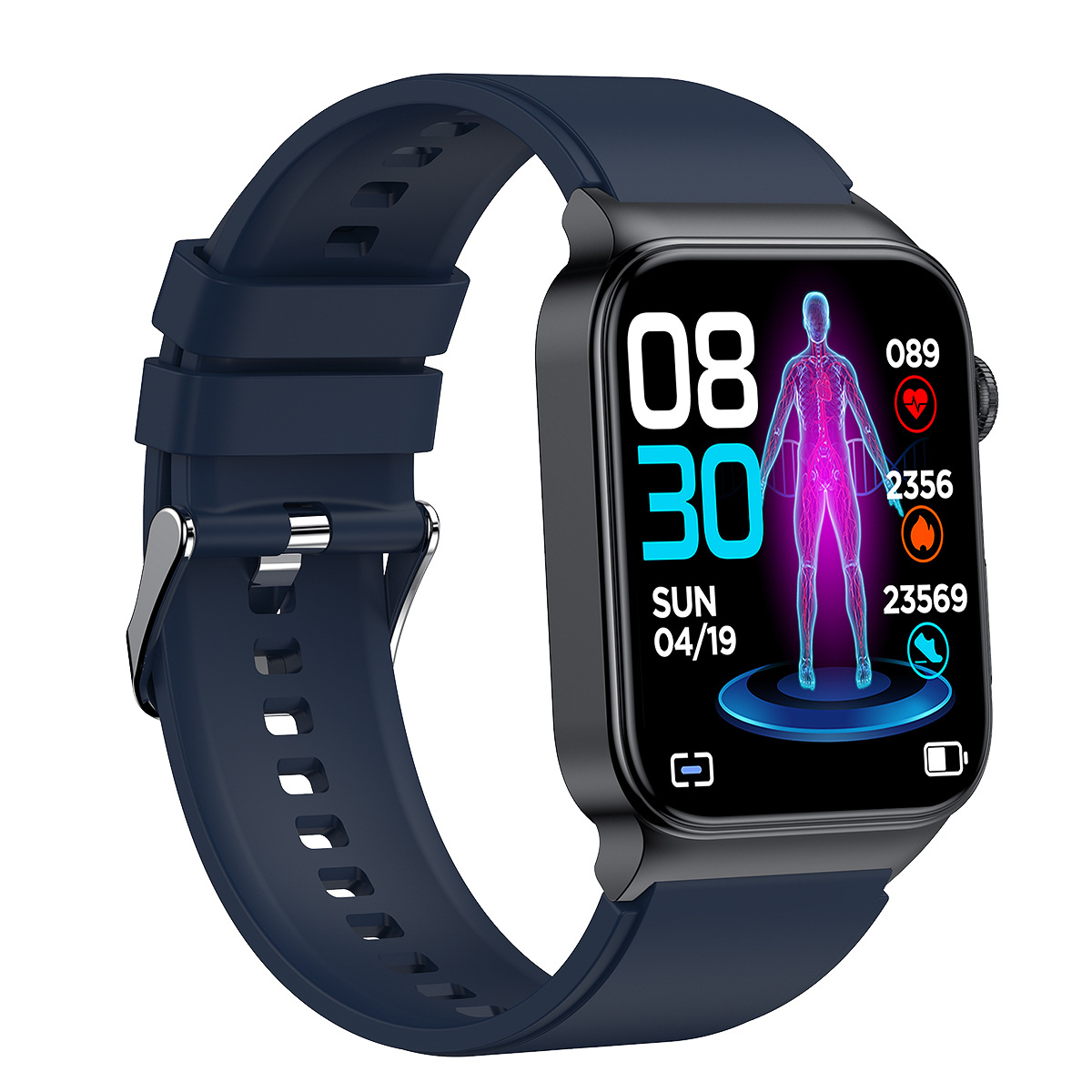 Amazon's best-selling E500 smartwatch non-invasive blood glucose monitoring silicone watch is dispatched at lightning speed and available for wholesale in stock Item Picture
