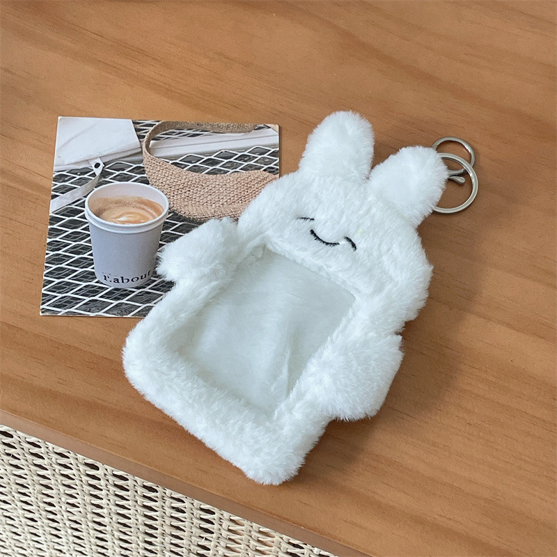 Original animal plush card case, Korean inS-style campus meal card, idol mini card photo display pendant keychain Item Picture