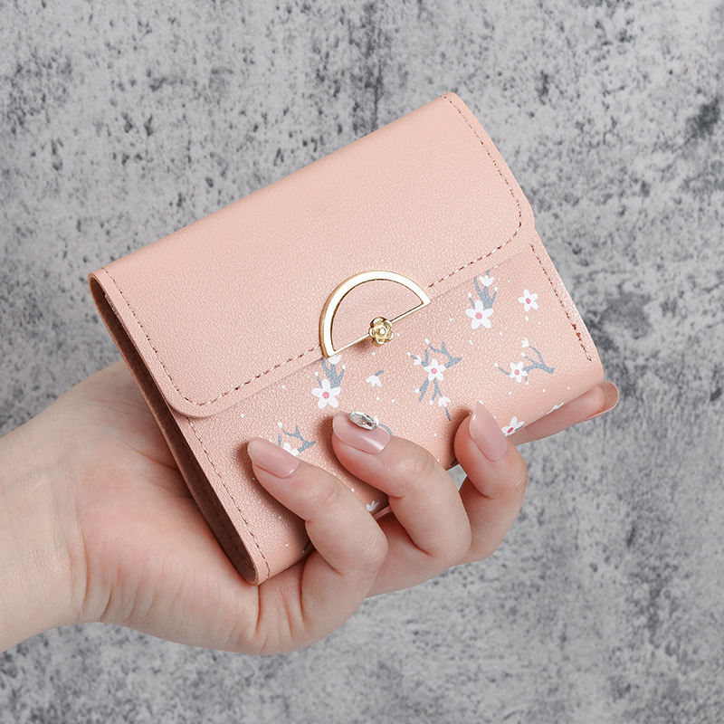 2022 New Style Small Wallet Women's Short Korean-style trendy folding personalized Student Cute mini fashionable coin Purse wallet full figure