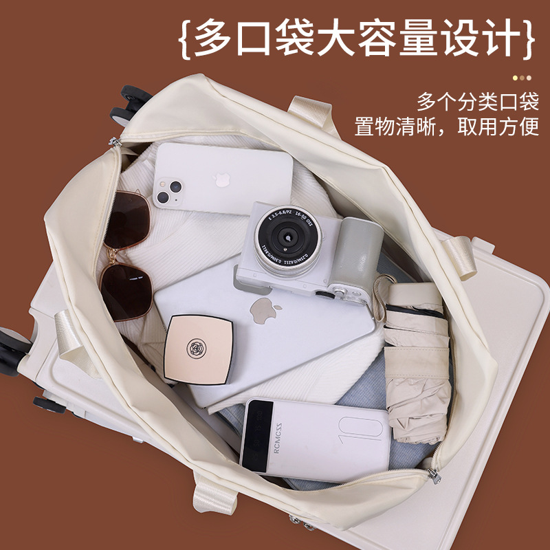 Portable travel bag for women, short distance, lightweight and large-capacity luggage bag, maternity bag, travel storage, fitness registration luggage bag details Picture