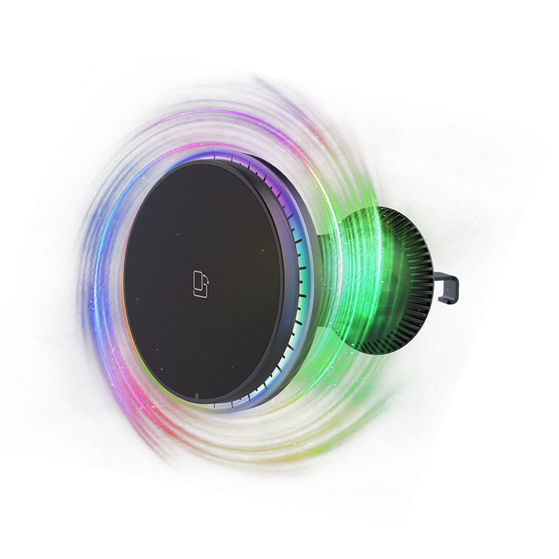 Magsafe magnetic car wireless Charger 15W wireless fast charging car air outlet suction cup Navigation stand Specification drawing