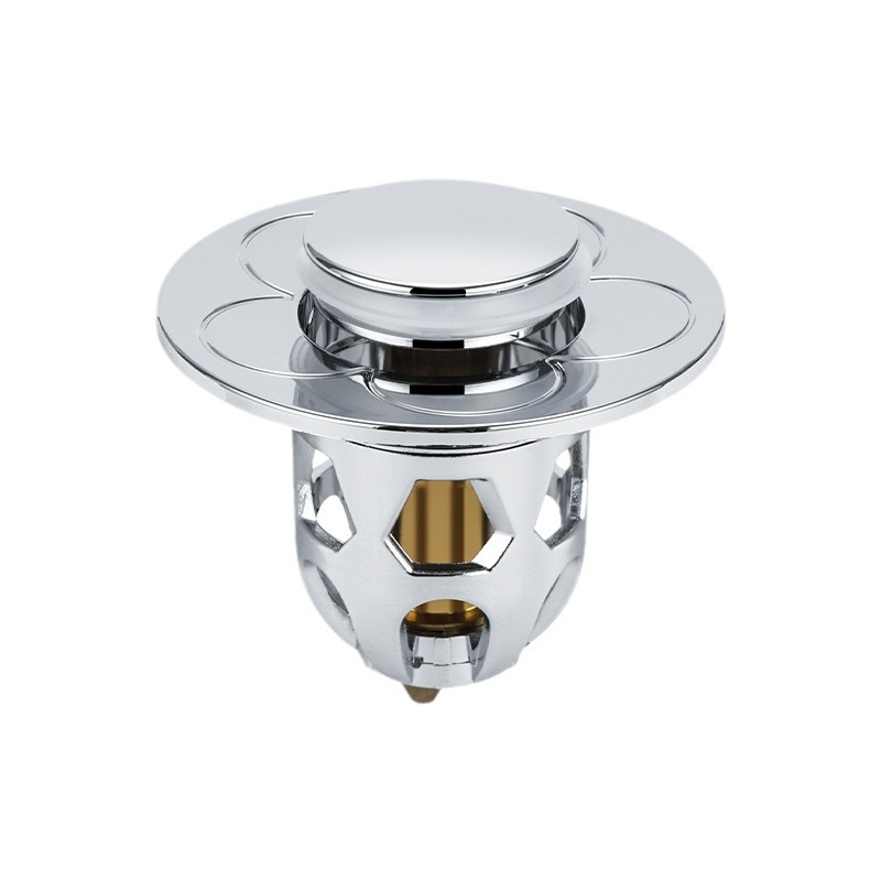 Washbasin face sink leakage plug, drain pipe bouncing core, washbasin copper core press-type anti-odor plug accessory Item Picture