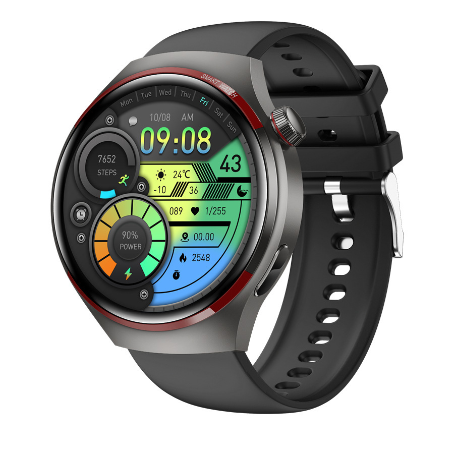 The cross-border bestseller Watch4pro smartwatch features smart sports calls, heart rate, blood oxygen, blood pressure monitoring, NFC offline Specification drawing