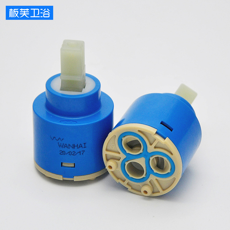 Faucet hot and cold valve core ceramic mixed water valve core accessories, universal valve core 35/40mm flat foot/high foot details Picture