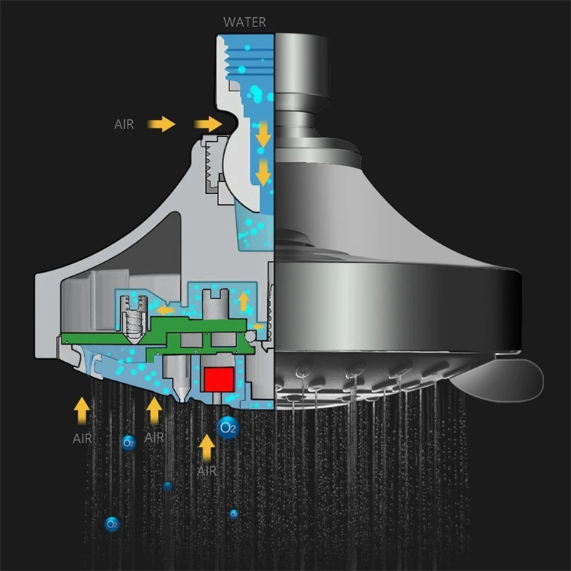 This 4-inch five-speed small shower head with a copper ball head is adjustable, water-saving, and can be concealed. It is suitable for use in bathhouses and hotels Specification drawing