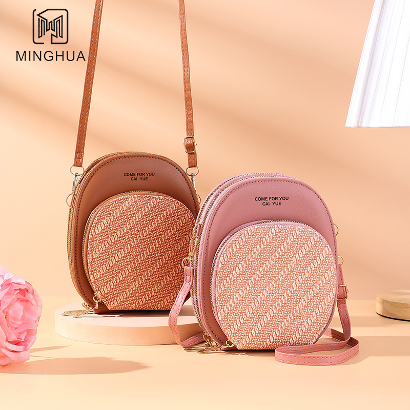 High-quality solid color single-shoulder bag, large-capacity women's bag, small square bag for commuting, light luxury and niche bag, crossbody for women details Picture