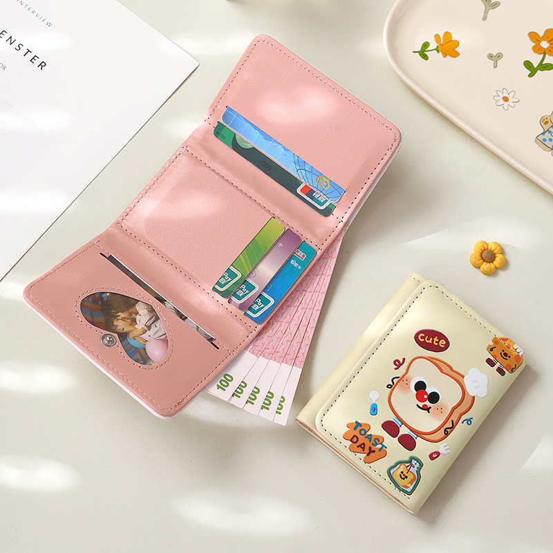 30% off Ellen style wallet for ladies and girls, high appearance level, cute small coin wallet, card case, short wallet in wholesale Specification drawing