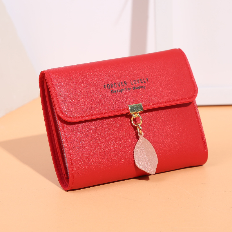 purse women 2020 New Short PU Small Purse Purse Leather Coin Purse Purse Specification drawing