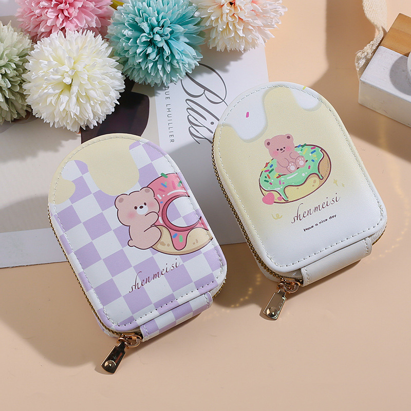Cross-border cartoon donut, cute organ card bag, temu's best-selling cartoon coin purse, multi-card ID card bag details Picture