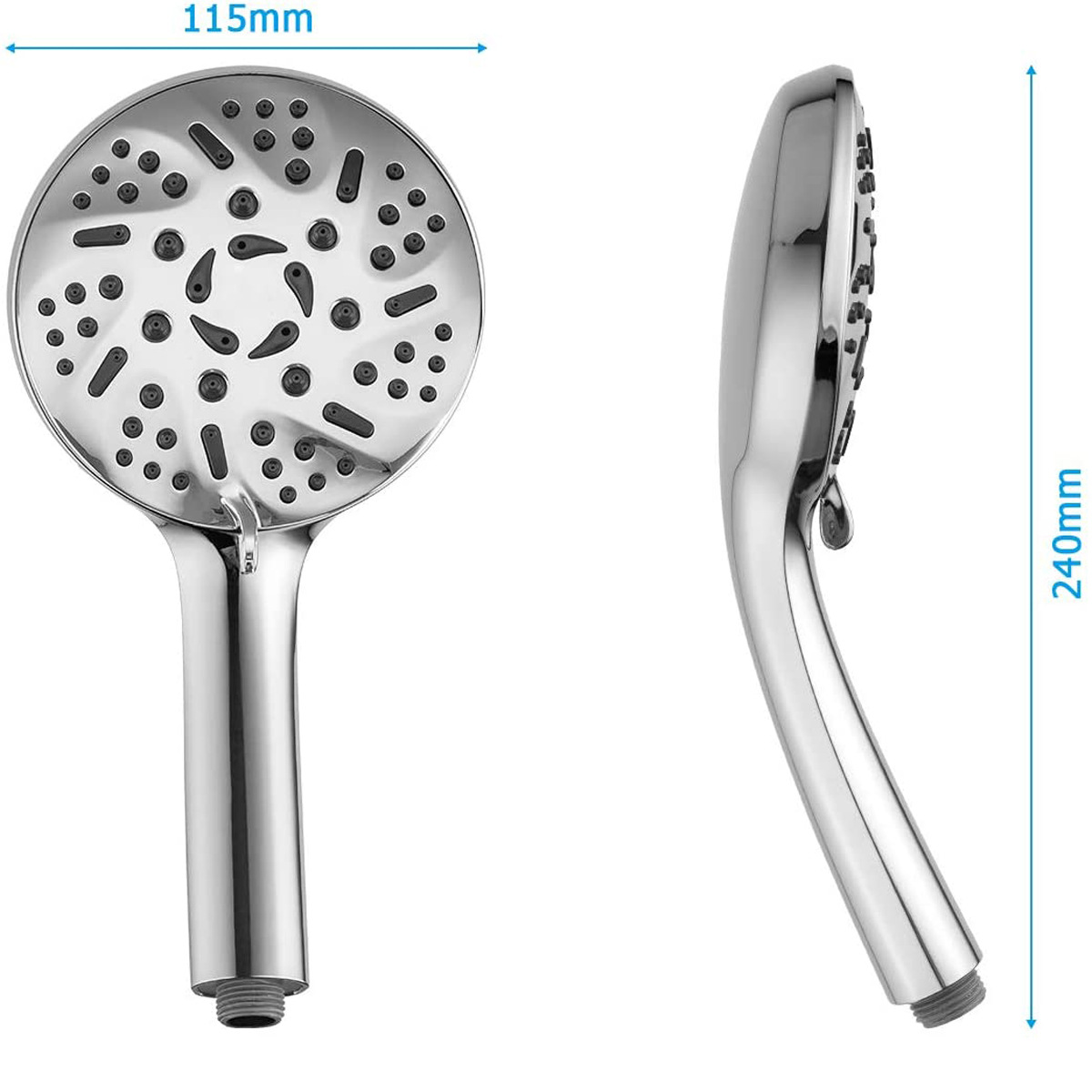 Amazon American shower head set Cross-border 9-function handheld pressure-increasing water-saving shower head source factory Specification drawing