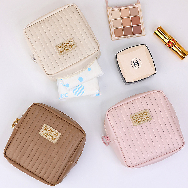 Cake makeup bag, portable travel makeup supplies, PU waterproof storage bag, portable travel toiletries bag, storage bag Item Picture