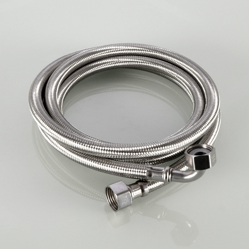 Single-sided union elbow, 304 stainless steel braided hose, water heater, toilet Angle valve, faucet, cold and hot water inlet pipe Application Scenario