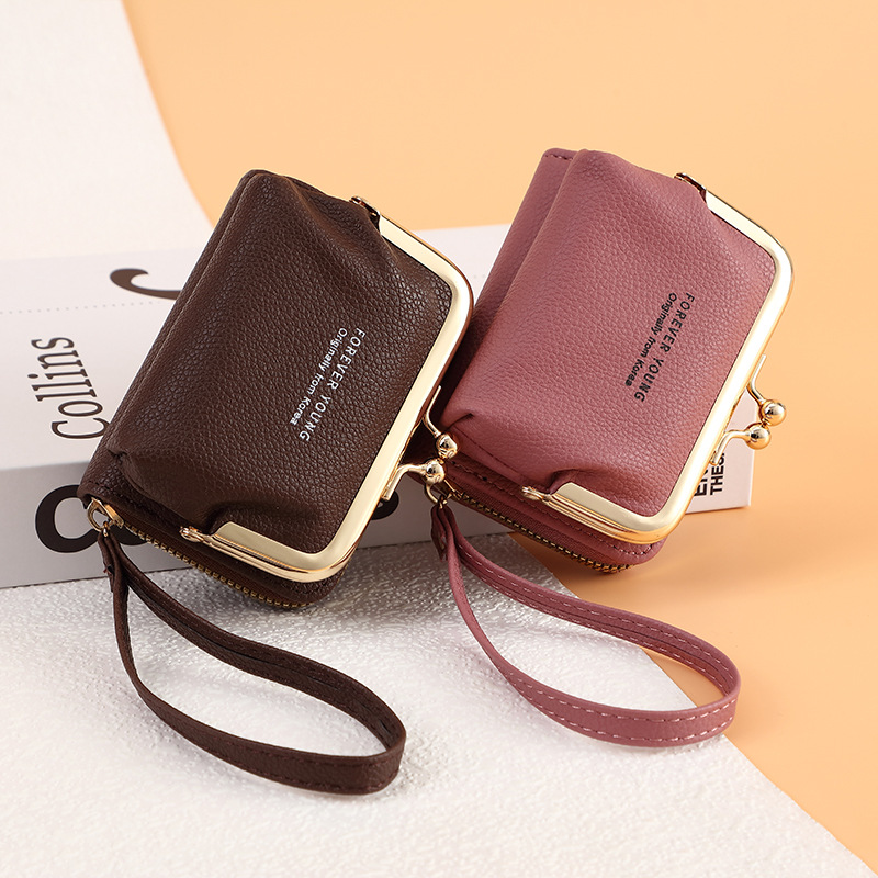 New clip bag, coin purse, ladies' wallet, short, multi-slot card bag, versatile, hand-held coin bag, source factory details Picture