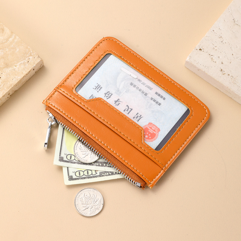 New foreign trade cross-border supply zipper card case, pull-out card mirror window, coin purse, best-selling card case, new card holder Specification drawing