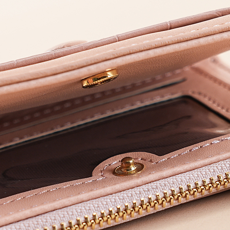 Ailun Cross-border New style spliced student two-discount short wallet, niche creative zipper ID card wholesale coin wallet Application Scenario