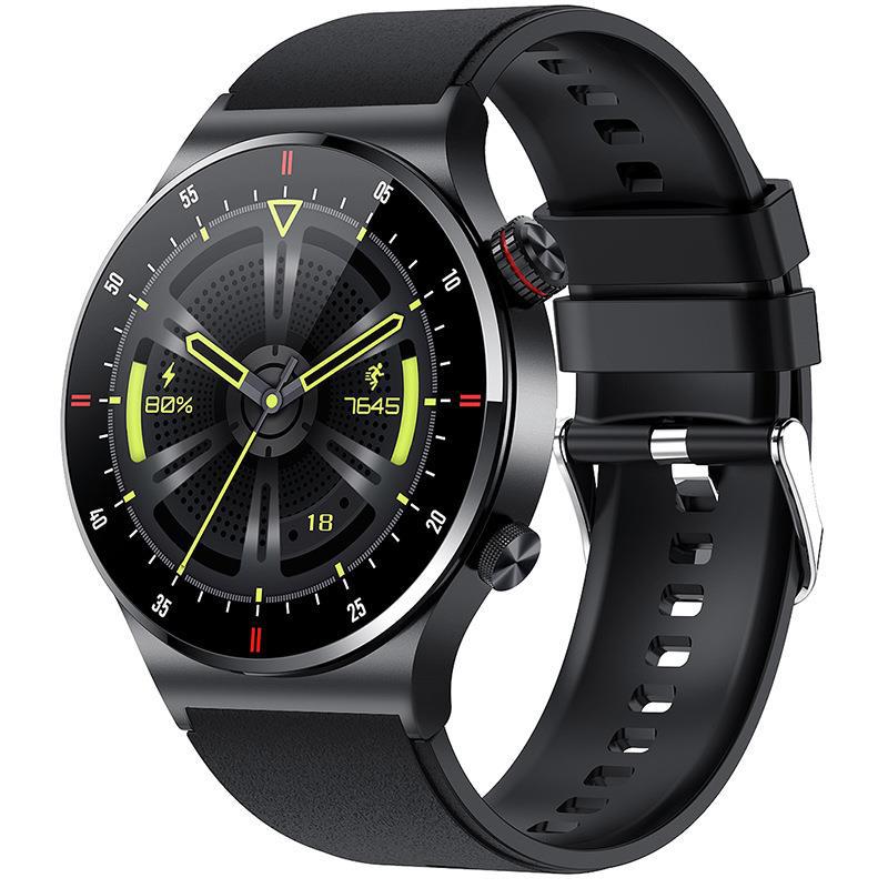 The new QW33 smartwatch features an ECG+PPG music player and a step-counting Bluetooth call smartwatch full figure