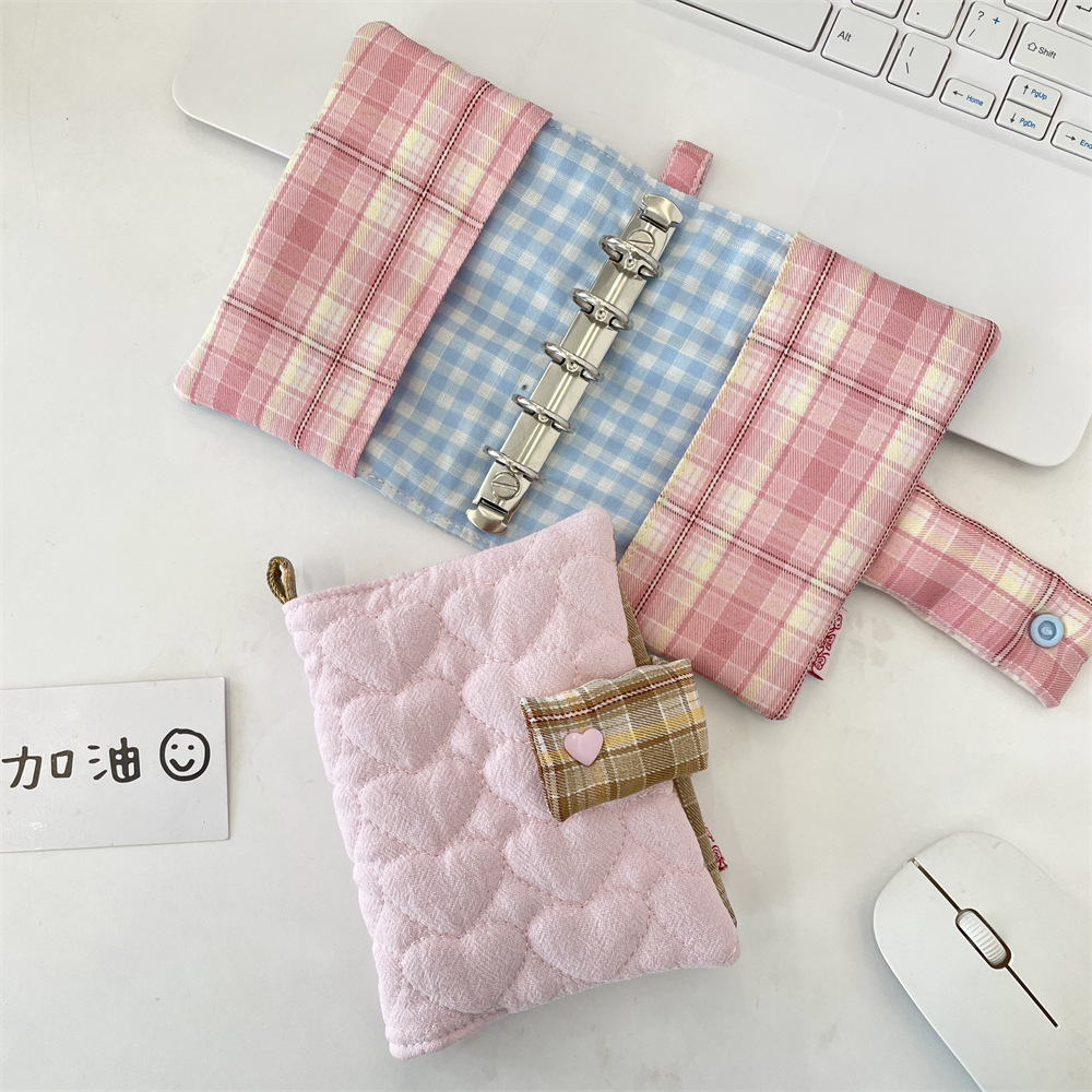 5452 Niche Heartwarming Fabric Notebook Book Cover, Life Record Notebook, Student loose-leaf Notes Diary Specification drawing