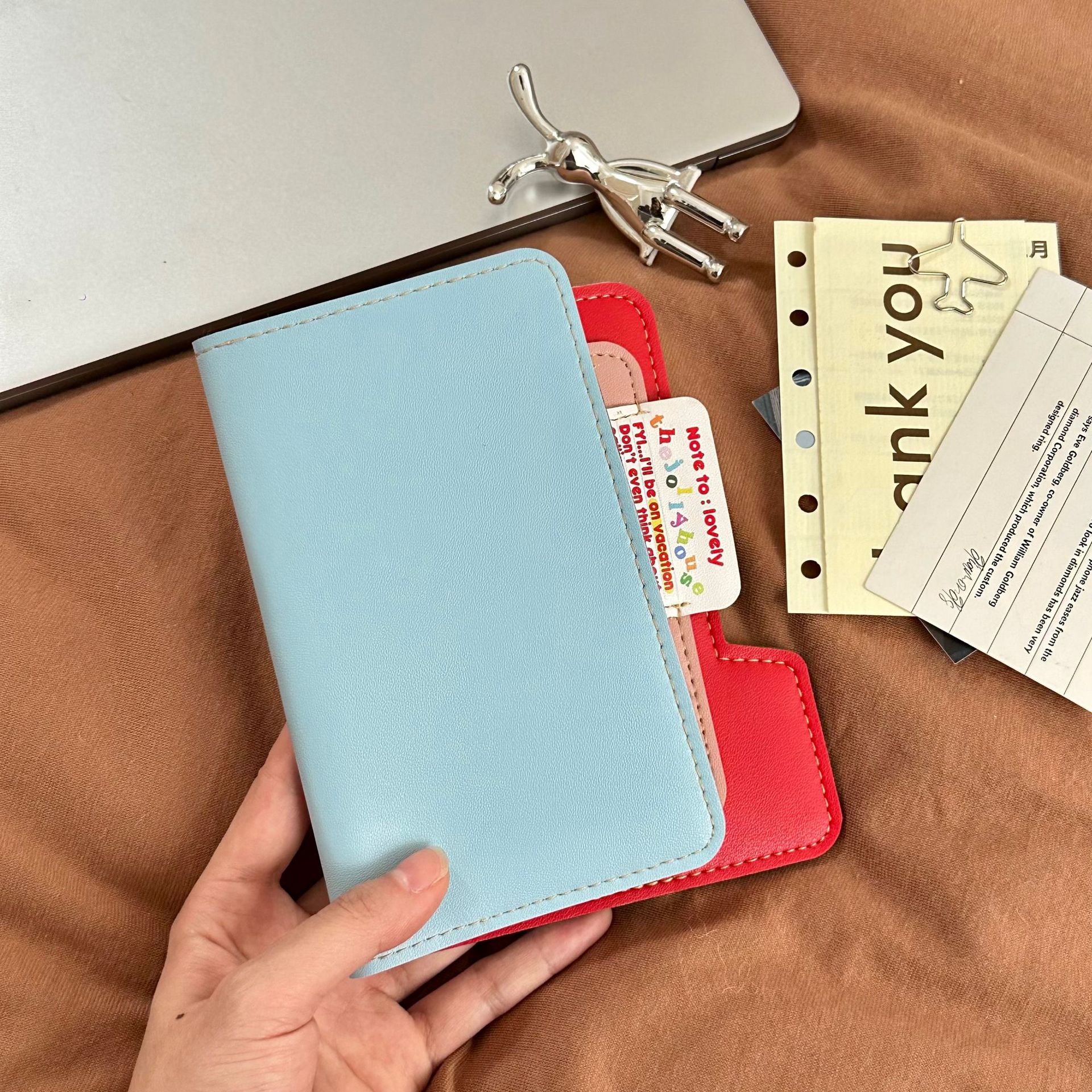 ins color-block passport bag 2025 New multi-functional passport card holder, document bag, storage bag, air ticket holder, wallet Application Scenario