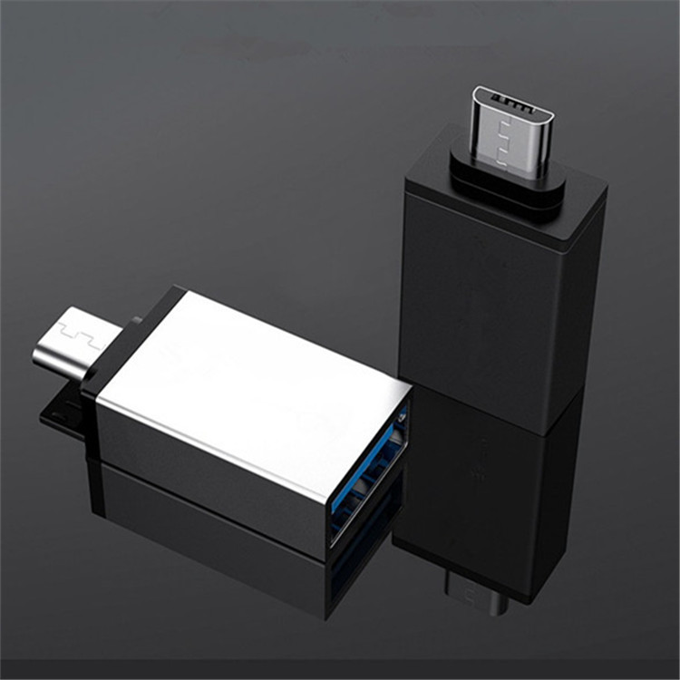 Aluminum alloy Android OTG adapter Micro to USB3.0 female mobile phone tablet computer V8 port to USB full figure