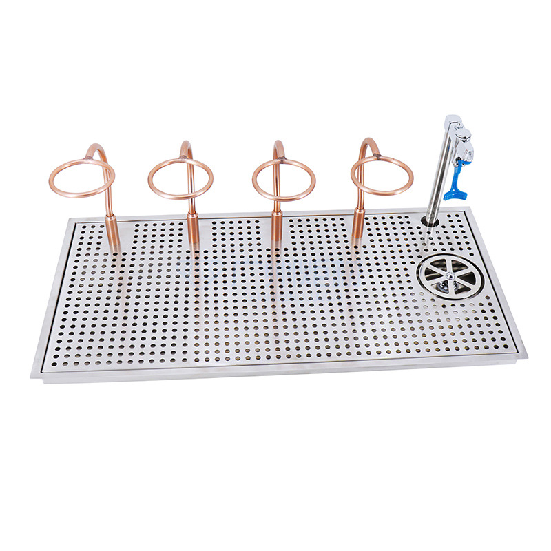 Coffee shop hand-brewed coffee operation counter, commercial milk tea shop cleaner, water purifier, cup pusher, faucet, cup holder Specification drawing