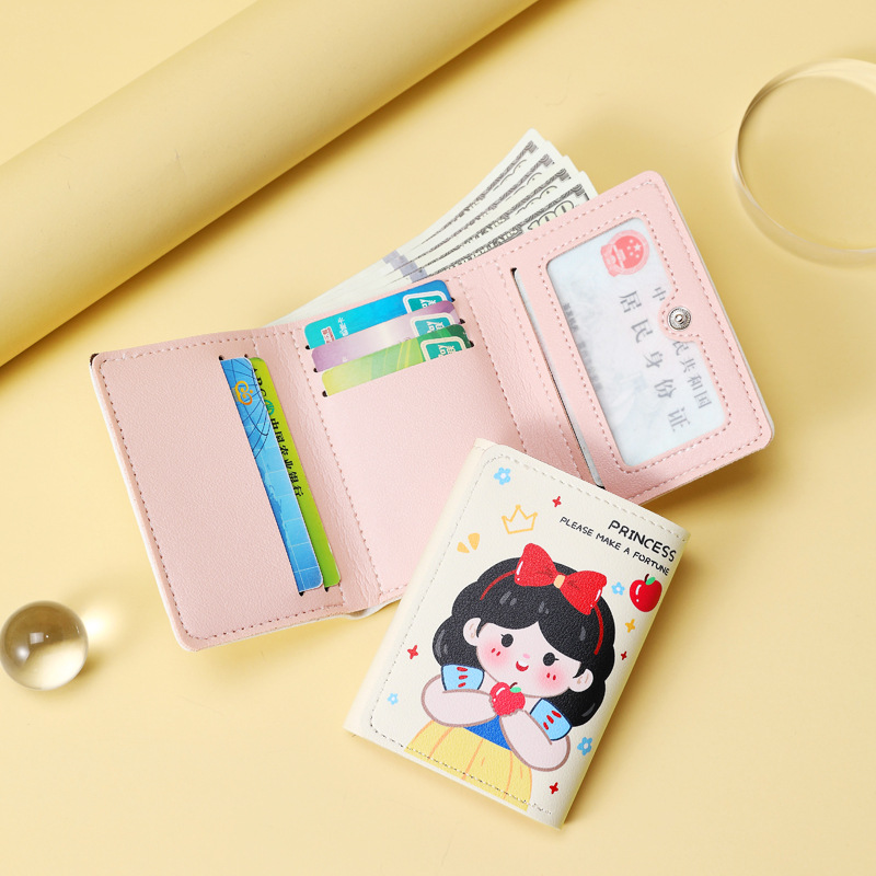 Pacha Dog pull-out card case for girls, cute anti-demagnetization card holder, multi-slot ID card storage bag, small student card holder Specification drawing
