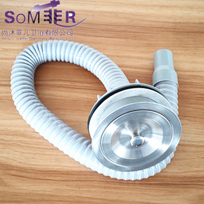 The manufacturer supplies 8110 long-fiber and steel wire drain pipes for laundry sinks to prevent clogging and odor full figure