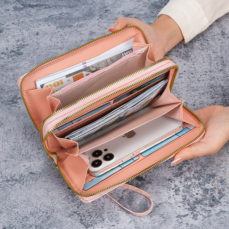 The 2024 new long wallet, clutch, phone bag, coin purse, multi-functional card case, zipper bag and wallet for women details Picture
