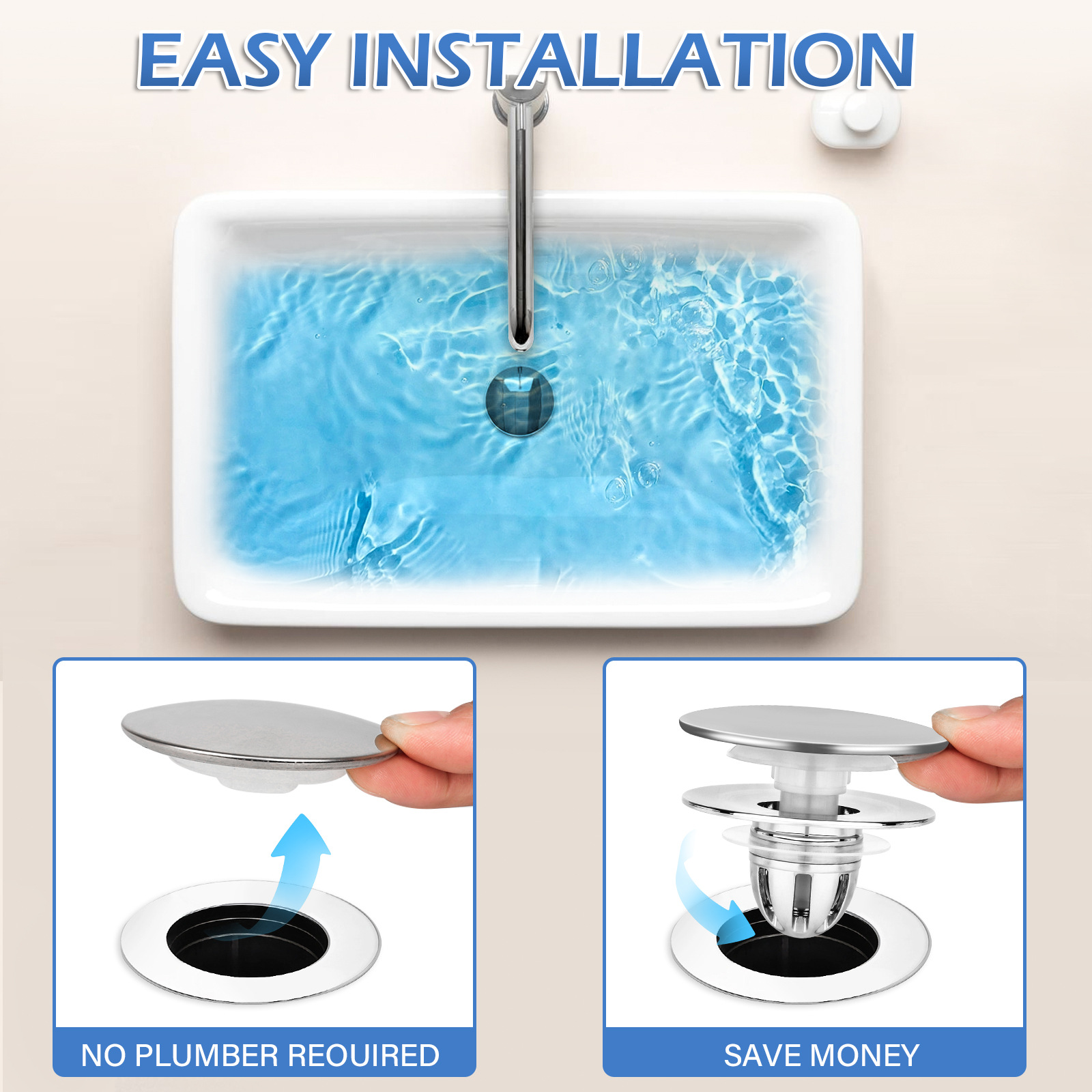 Large manufacturer of washbasin magnetic bounce water-blocking filter, bathroom sink plug cover and downspout, bulk supply and direct sales Application Scenario