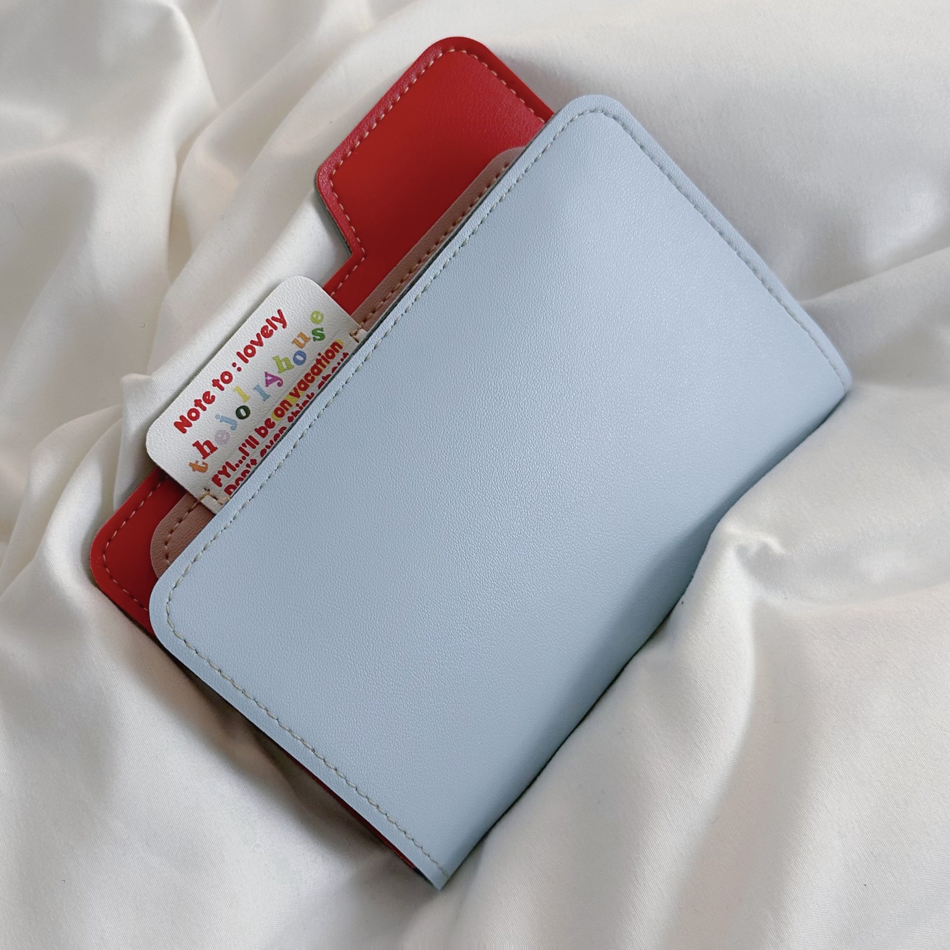ins color-block passport bag 2025 New multi-functional passport card holder, document bag, storage bag, air ticket holder, wallet full figure
