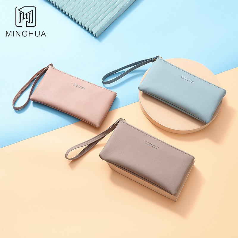 New long women's wallet, cross-border coin purse from Japan and South Korea, women's high-end solid color zipper clutch wholesale full figure