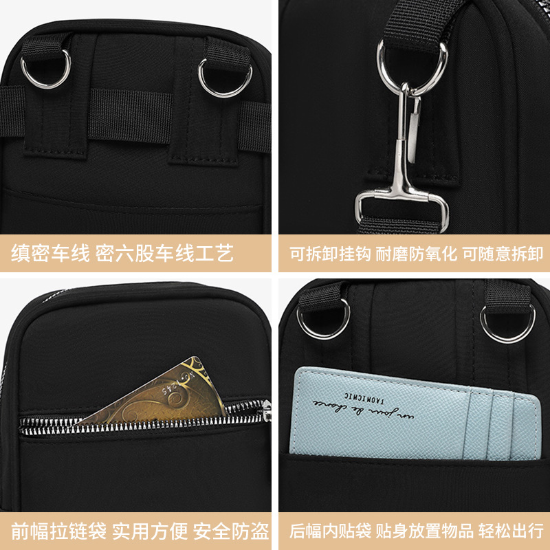 In-stock multi-functional sports crossbody bag, outdoor waterproof mini casual versatile fitness Oxford fabric storage bag, crossbody bag Application Scenario