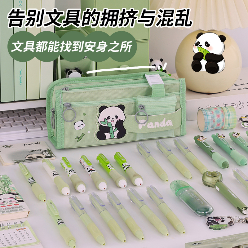 Cartoon, cute and fun pen case, ins style, niche girls' stationery box, large capacity, dirt-resistant, junior high school student pencil case Item Picture