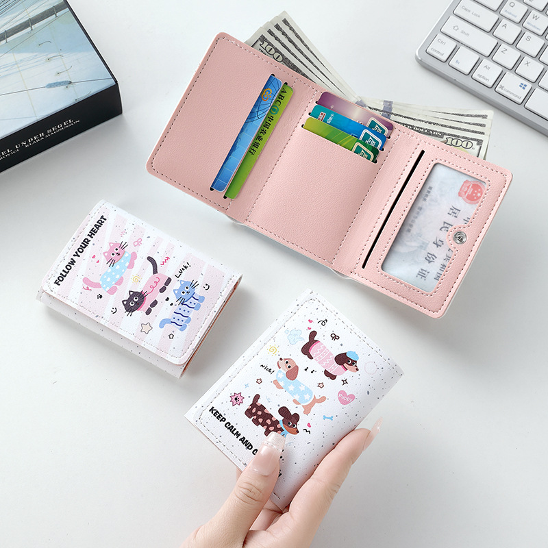 New cute cartoon creative card case, small and portable, large capacity, multi-slot anti-demagnetization student card case wholesale for women Application Scenario