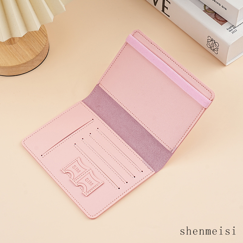 Hot-selling cross-border pu leather passport bag wallet, multi-functional passport holder, passport case Specification drawing
