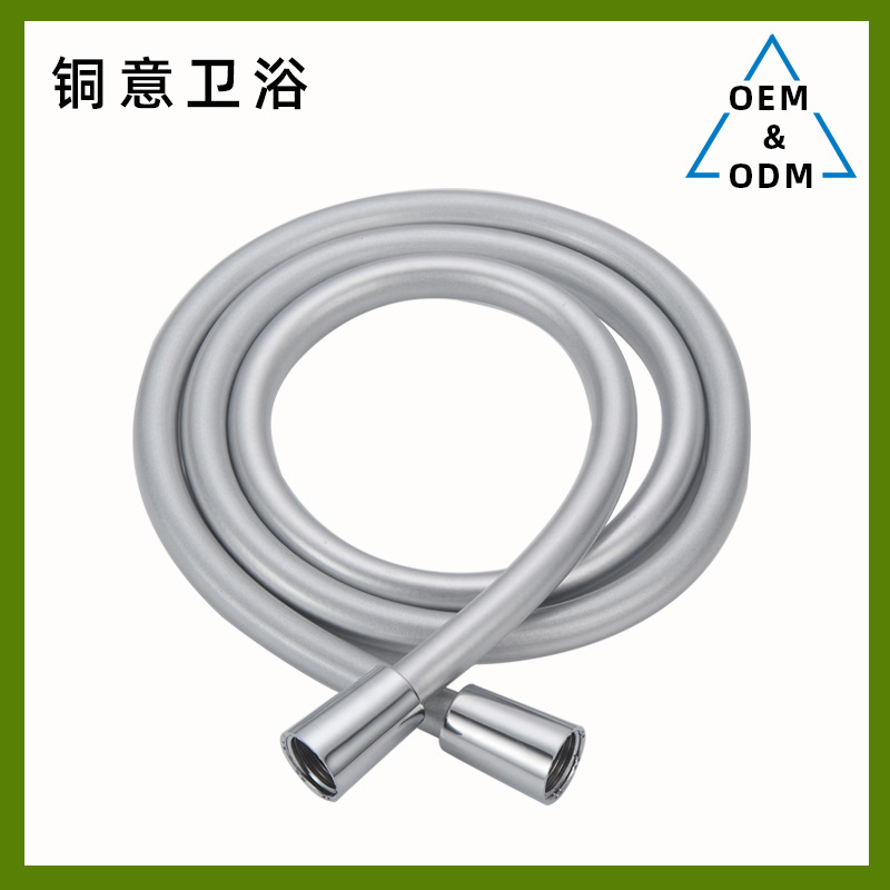 Cross-border exclusive supply of Xiamen shower hose, bathroom shower water inlet pipe, PVC silver powder hose manufacturer full figure