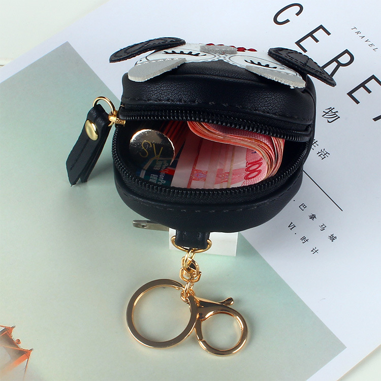 Korean cute key case, owl coin purse, mini schoolbag, car key chain, pendant, ladies' wallet Application Scenario
