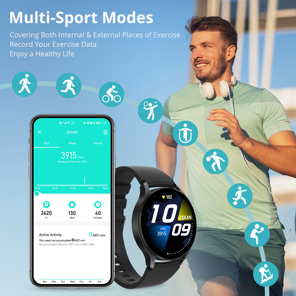 COLMI i28 Ultra AI smartwatch AMOLED display with built-in AI Da-GPT Application Scenario