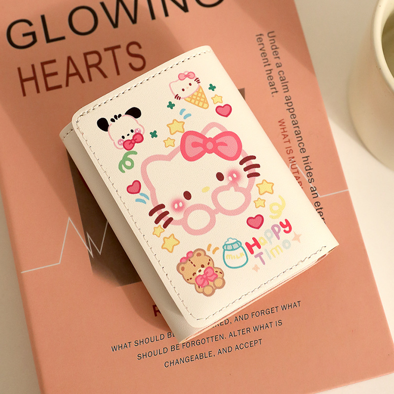 2024 New Cartoon Wallet for Women, Kuromeile Pacha, short and cute student driver's license card holder Application Scenario