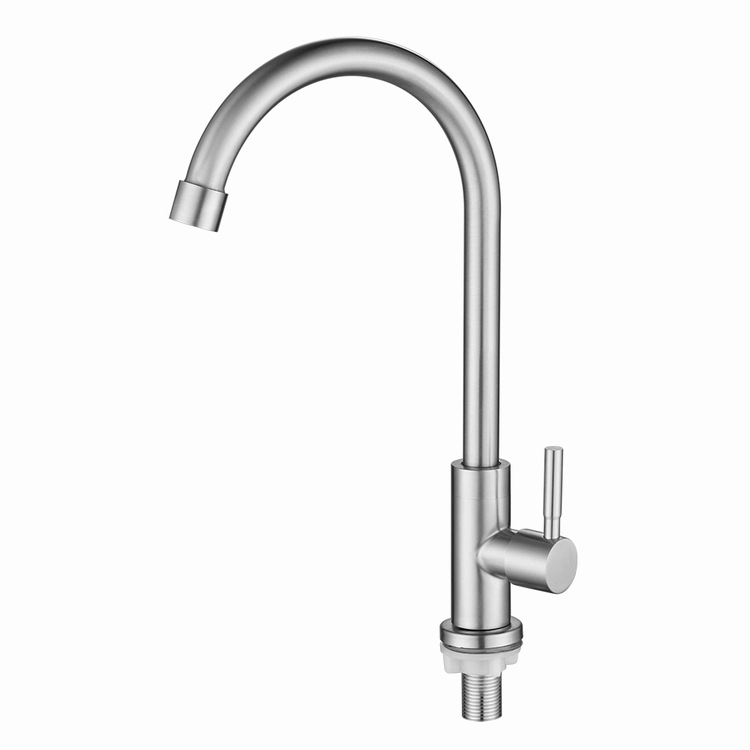 304 stainless steel kitchen faucet, single cold and hot dual-purpose sink, all-copper kitchen household sink and basin faucet Item Picture