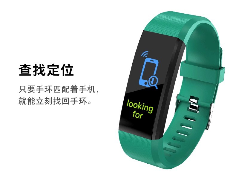 115plus Bluetooth Sports Smart Bracelet, waterproof, heart rate, blood oxygen, Adult blood pressure Electronic bracelet Monitoring, in stock full figure