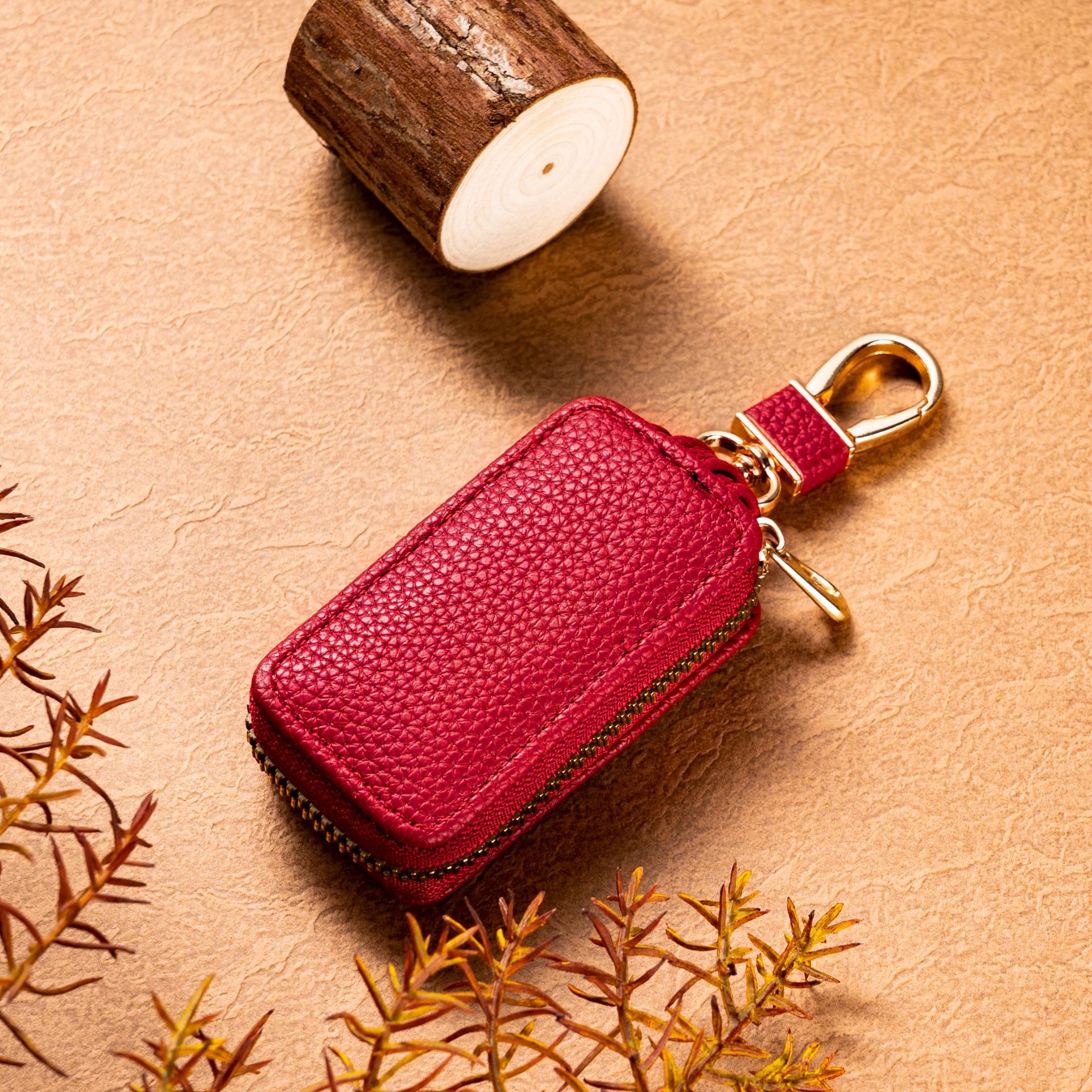 Cross-border fashion and creative zipper-style car key case, small and mini car key storage case, unisex Specification drawing