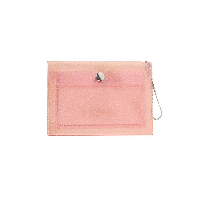 Creative and cute girl transparent card case, ins student coin purse, card holder, keychain, meal card, bus card holder Item Picture