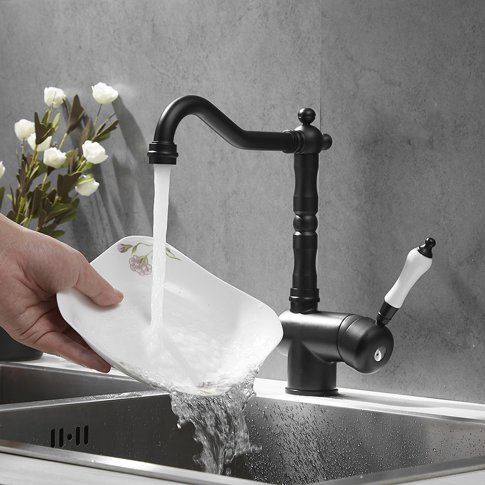 Haimingsi European-style kitchen faucet, 360-degree rotating kitchen faucet, countertop basin faucet 9087 Specification drawing