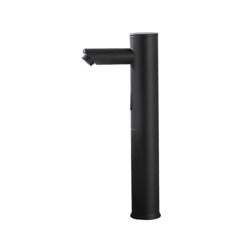 Black smart sensor faucet, all-copper single cold and hot washbasin, medical fully automatic sensor faucet, infrared Item Picture