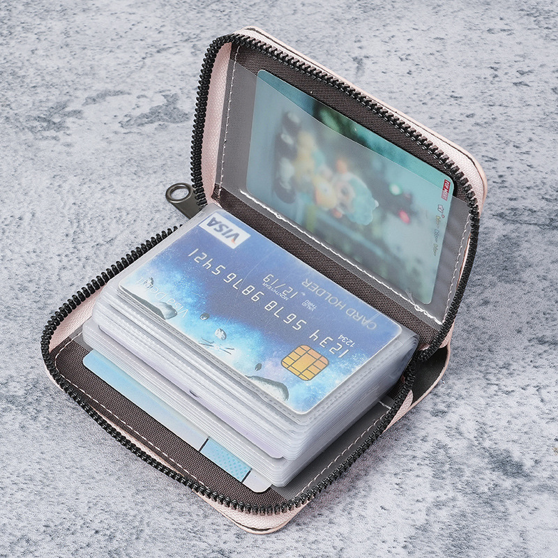 Wholesale card case: Anti-demagnetization card holder for women, large-capacity card holder, multi-slot driver's license, small card case for men details Picture