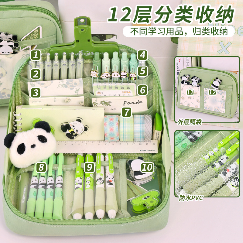 Large-capacity, dirt-resistant, ins, high appearance level, simple stationery box, high-end pencil case for primary school students, 2024 female details Picture