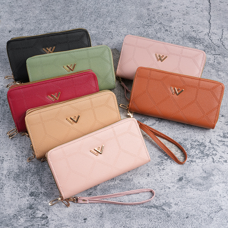 High-end wallet for women, long double-zipper large-capacity clutch, high-end, fashionable and simple double-layer wallet, mobile phone case Application Scenario