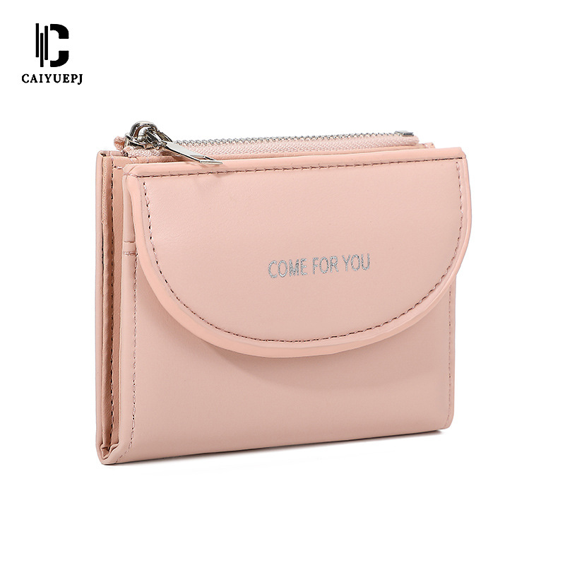 New Korean version of women's wallet, short wallet, simple ins solid color, multi-functional, large-capacity coin wallet for export Item Picture